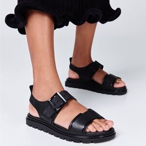 Melissa double strap molded slingback black jelly Sandals NEW size 10